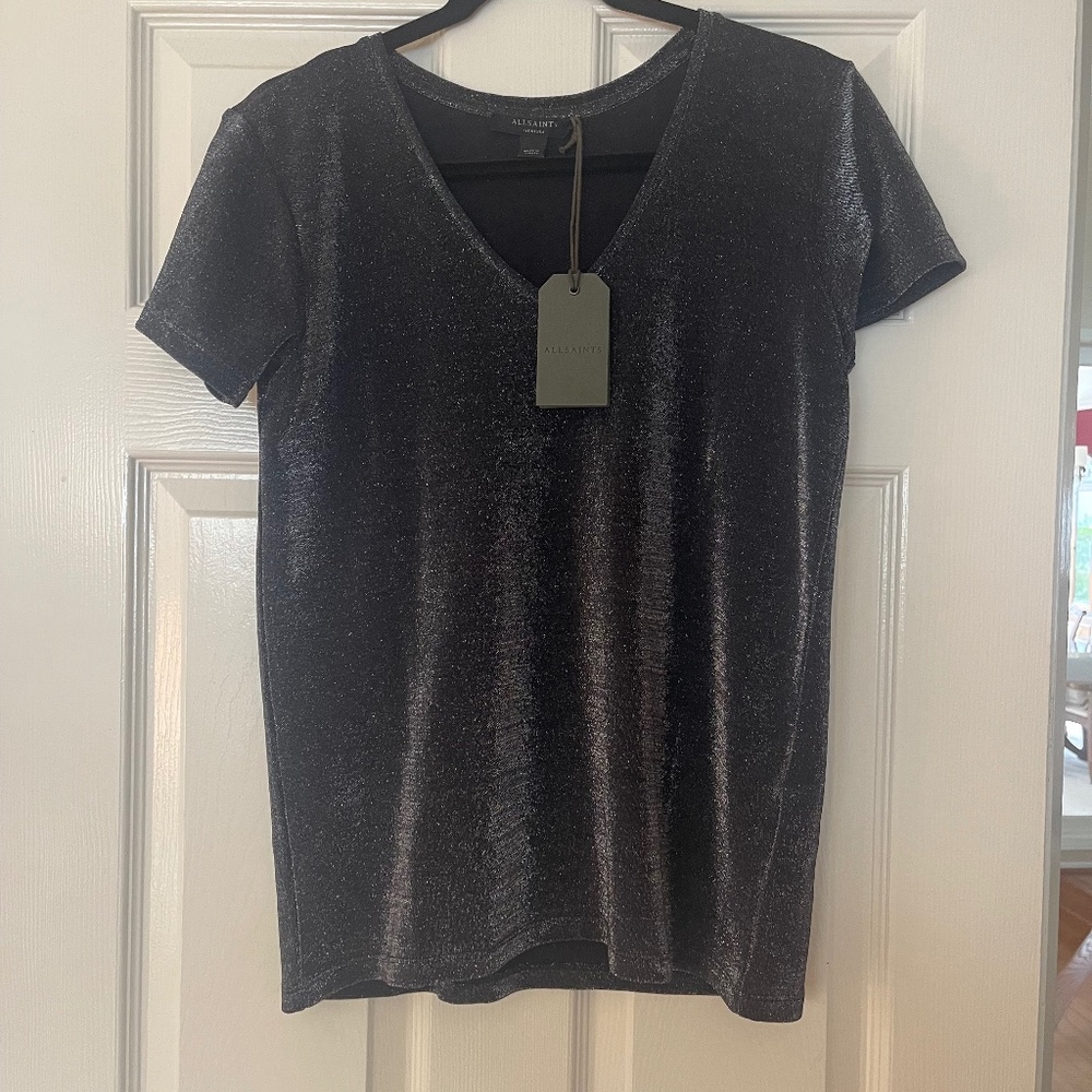 All Saints Evelyn Shimmer Tee